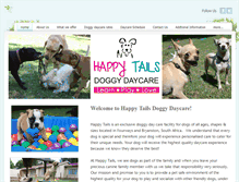 Tablet Screenshot of happytailsdaycare.com